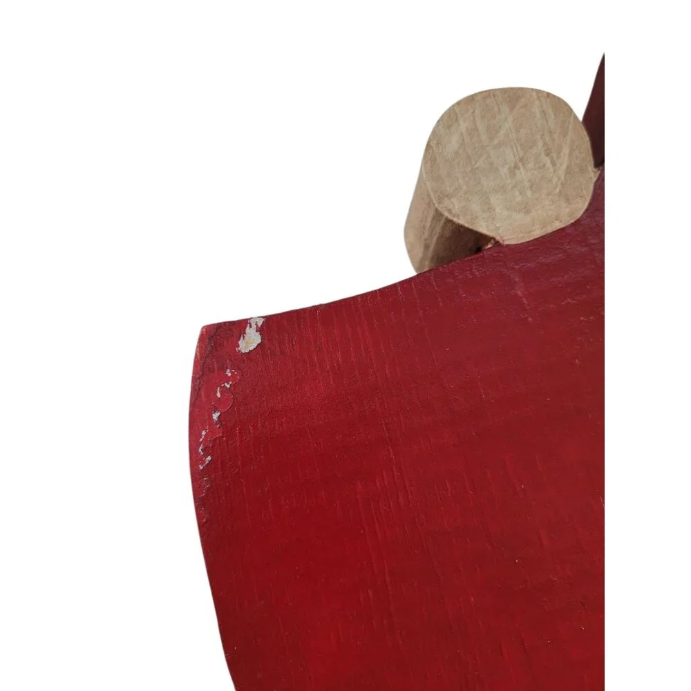 Folk Art Vintage Primitive Wood Handmade Santa Claus 3D Christmas‎ Xmas